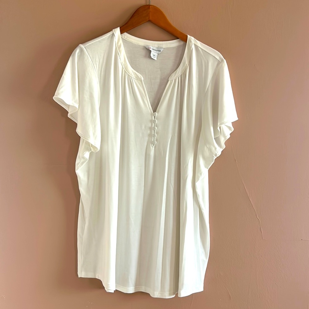 Woman’s white top 2X